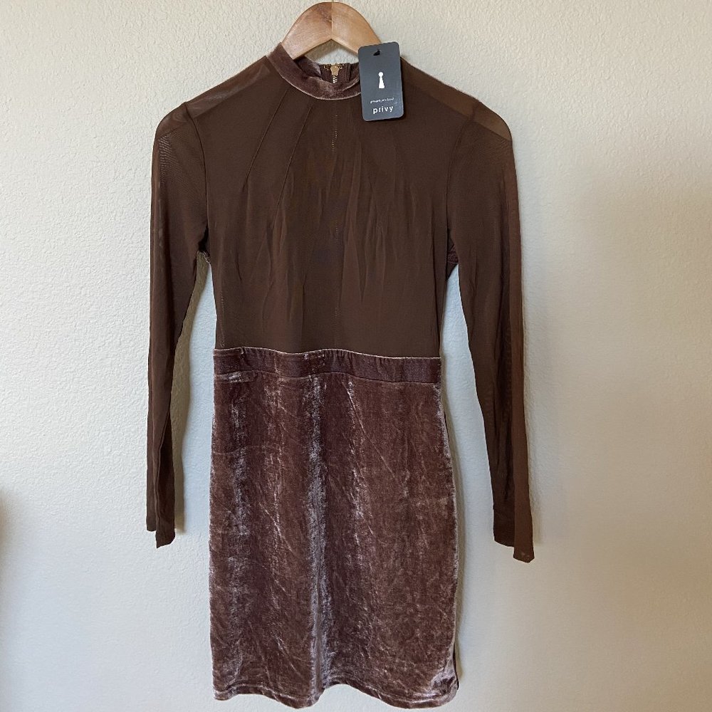 Privy NYE Brown Cocktail Dress